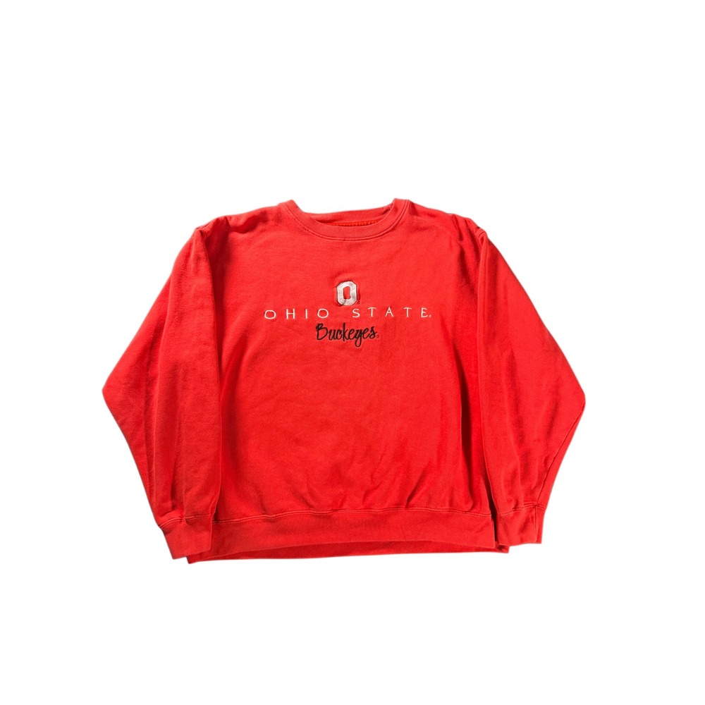 Soffe Ohio State Buckeyes Sweatshirt Mens Large Red Heavyweight Crewneck 962